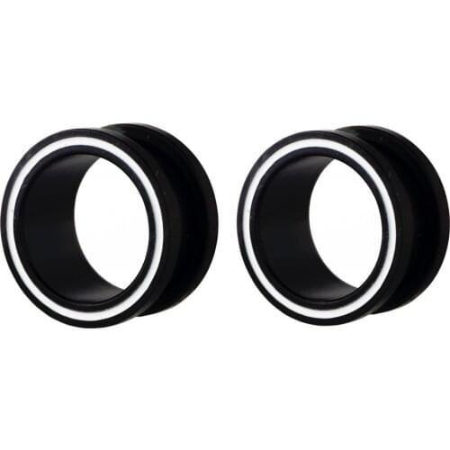 Fanpeijy 2pcs Stainless Steel Screw Flesh Tunnel 2g-5/8" Ear Expander Lobe Stretching Kit Gauge Eyelet Plug Gauges Piercing Set