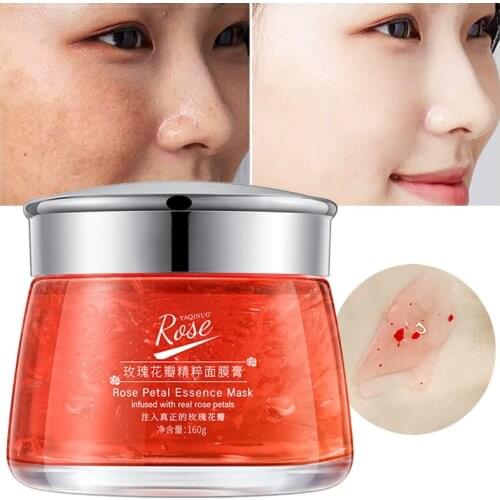 Rose Flower Petals Sleeping Mask Cream Moisturizing Anti-Aging Anti-Wrinkle Nutrition Face Night Cream Beauty Skin Care 160g