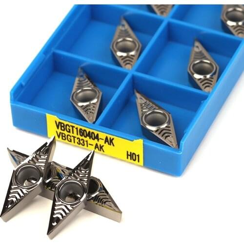 VCGT160408 AK H01 VCGT 160408 Aluminum cutter blade Insert Cutting Tool turning tool CNC Tools AL +TIN Alloy wood Lathe use tool