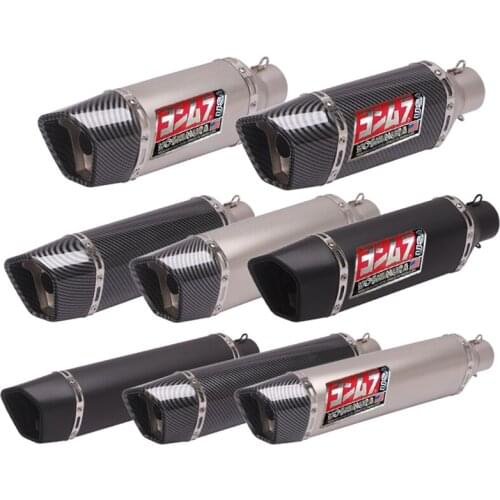 Inlet 51mm Universal Motorcycle Exhaust Muffler Pipe Yoshimura Escape Moto Modified slip on for Nmax PCX FZ8 R6 R15 R3 ZX6R Z900