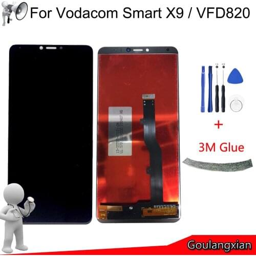5.7" AAA quality LCD For Vodafone Smart X9 VFD820 LCD Display + Touch Screen Digitizer Assembly For vfd 820 VFD 822 LCD Replace