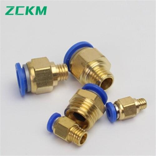 ZKCM Air Tube Connector Hose Tube Male Thread Air Pipe Connector Quick Coupling Straight Push Pneumatic Fitting Pneumatic Tools