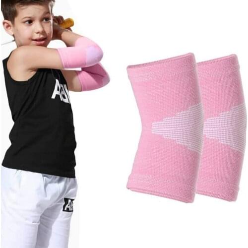 1 Pair Kids Knit Elbow Brace Support Compression Arm Protection Sleeves for Children Volleyball Weightlifting Tennis Tendonitis