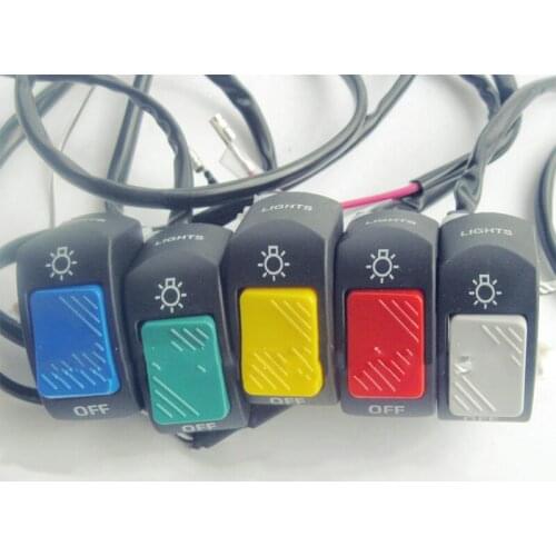 1pc 22mm ON/OFF Motorcycle Switch Push Button 12V Button Connector Handlebar Switch be used as a mobile phone charger switch