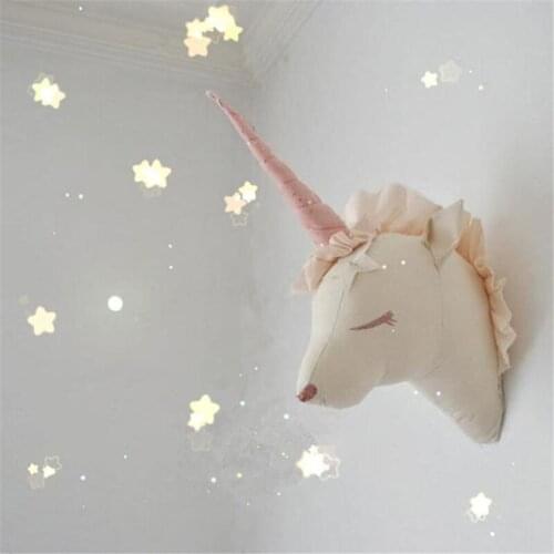 1PC 3D Cute Wall Mount Unicorn Head Hanging Door Wall Artwork Kids Room Decor