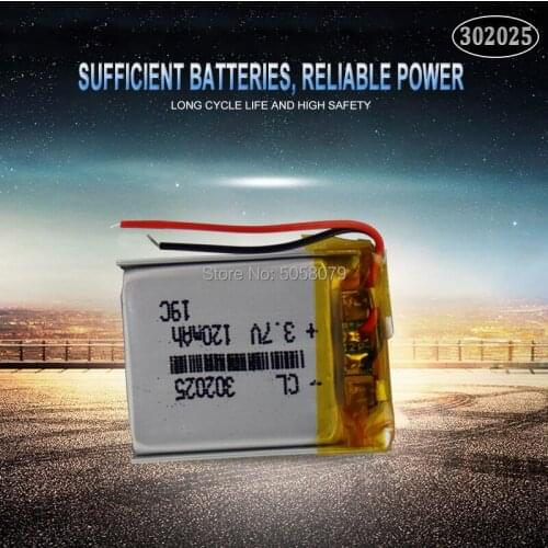 1pcs 3.7V 110mAh 302025 PLIB polymer lithium ion Li-ion battery for smart watch,blue tooth,GPS,mp3,mp4,toy,speaker