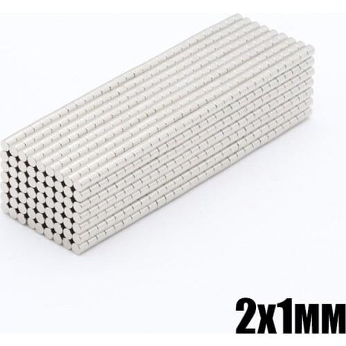 1000pcs 2x1 mm Small Super Strong Magnet N35 2 * 1 mm Powerful Neodymium Rare Earth Permanent Magnets 2x1 mm