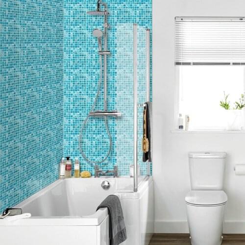 20pcs Crystal Mosaic PVC Waterproof Self Adhesive Wall Sticker Tile Stickers For Kitchen Bathroom Furniture MSK-004