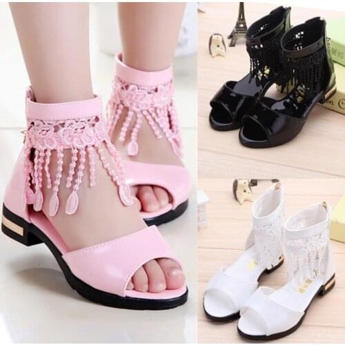 2021 Toddler Baby Girls casual sandals children Sandals Floral Sole Kids Princess beach Sandals Shoes leather sandales filles