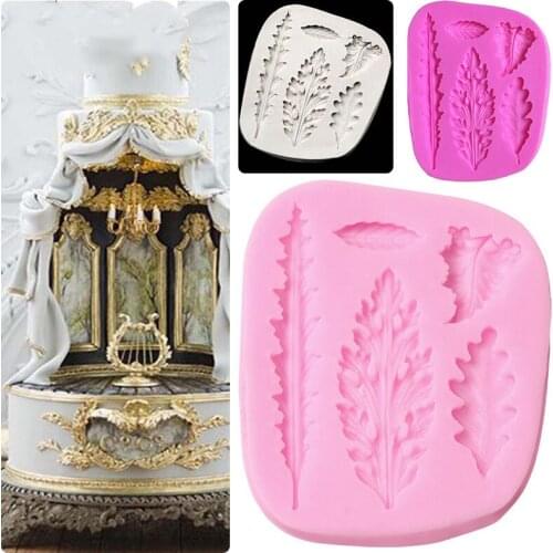 3D Leaves Shapes Silicone Fondant DIY Cake Mold Chocolate Decor Baking Tools