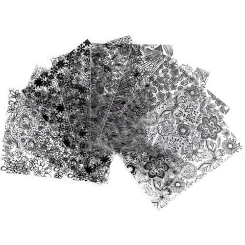 8Pcs Nail Art Metal Sticker Floral Design Decorations Nail Art Accessories