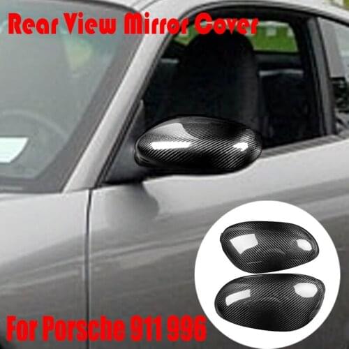 For Porsche 911 996 2004 Car Carbon Fiber Rear View Mirror Cover Trim Side Wing Mirror Cap