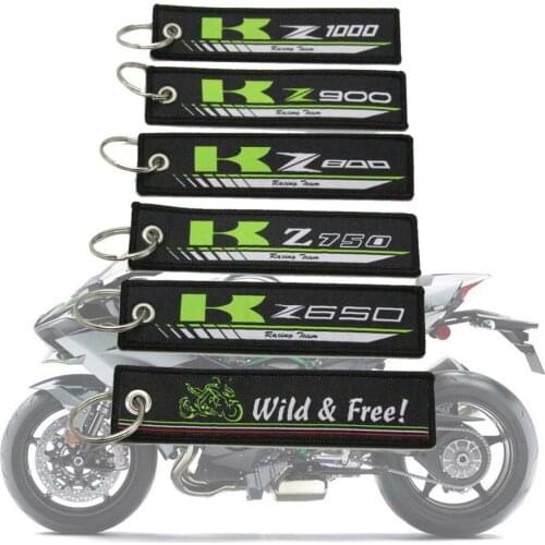 NEW Motorcycle Embroidery Key Holder Chain Collection Keychain For Kawasaki z650 z750 z800 z900 z1000 Badge Keyring