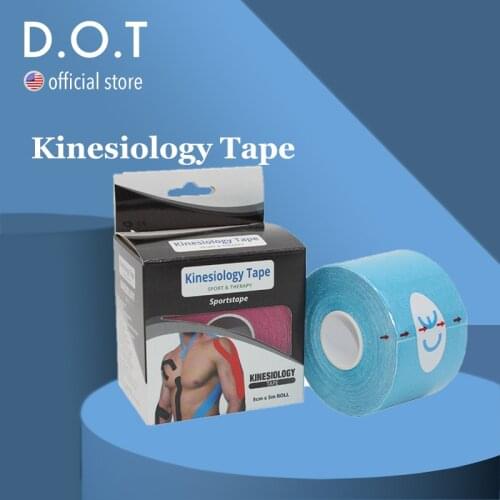 D.O.T Kinesiological Teip Self-adhensive Elastic Bandage Medical Sports Cotton Kinesiology Tape Boxing Wrap Fitness Plaster Roll