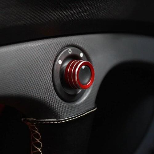 For smart 453 fortwo forfour car decoration fashion rear view mirror knob ring adjustment cover car styling modification 1pcs