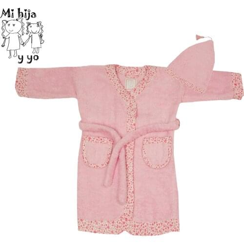 Bathrobe with hat Kimono bath baby curl