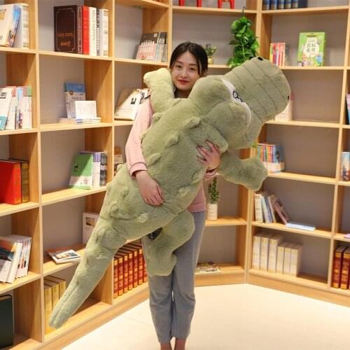 150cm Huge Size Crocodile Lying Section Plush Pillow Mat Plush Crocodile Soft Stuffed Animal Toy Cartoon Doll Kids Girl Gift