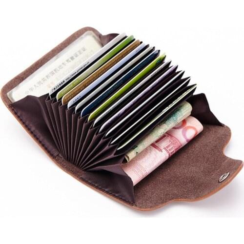 2021 New Leather Credit Card Holder Wallet Mens Purse Small Women Drivers License Money Bag Cardholder For Female