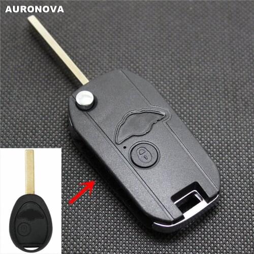 AURONOVA New Upgrade Folding Key Shell for BMW Mini Cooper R50 R53 2 Buttons Remote Car Key Case DIY