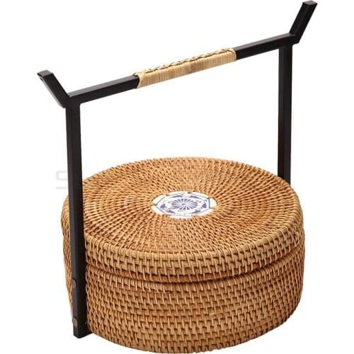 Handmade Vine Woven Cooling Stove Rack Japanese Iron Base Charcoal Stove Service Plate Flower Stand Ceremony Utensils Tea Set