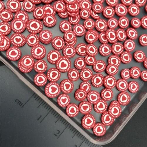 60g Red Heart Polymerclay,Soft Clay Sprinkle For Kids Diy/Craft Diy Making/Nail Art/Scrapbook Decoration/Craft Filler wholesale