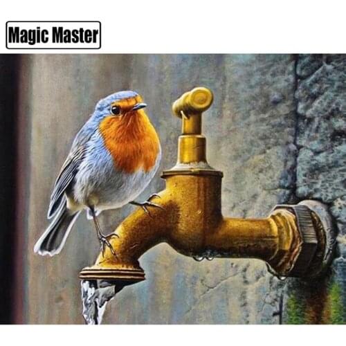 Full Square/Round Drill 5D DIY Diamond Painting "Bird & Tap" Embroidery Cross Stitch 5D Home Decor Gift