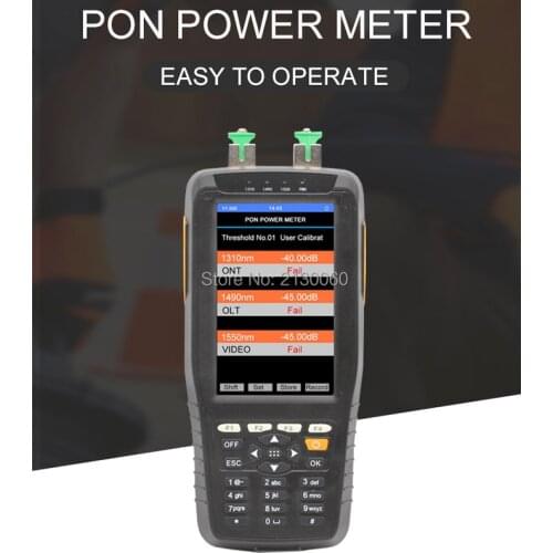 PON Power Meter Tester Fiber Tester PON Optical Network Terminal Tester Rechargeable High Precision TM70B TM70B-OV1
