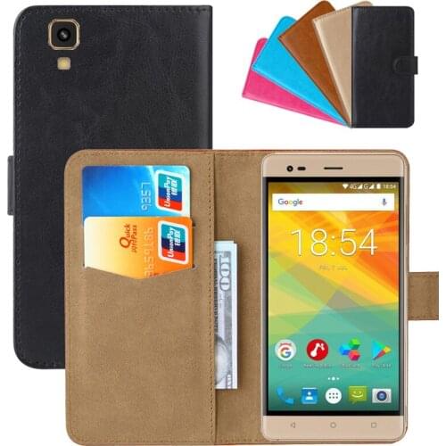 Luxury Wallet Case For Prestigio Grace R5 LTE PU Leather Retro Flip Cover Magnetic Fashion Cases Strap