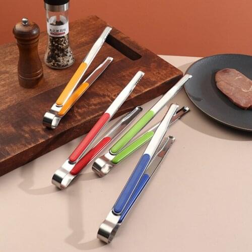 Stainless Steel BBQ Grilling Tong Salad Bread Serving Tong Non-Stick Kitchen Barbecue Grilling Cooking Tong Kitchen Accessories