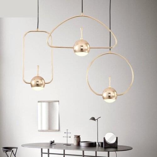 Nordic LED pendant lights ball Restaurant Small hanging Bar light Creative coffee Bedside Lamp Bedroom Suspension Luminaire 220V