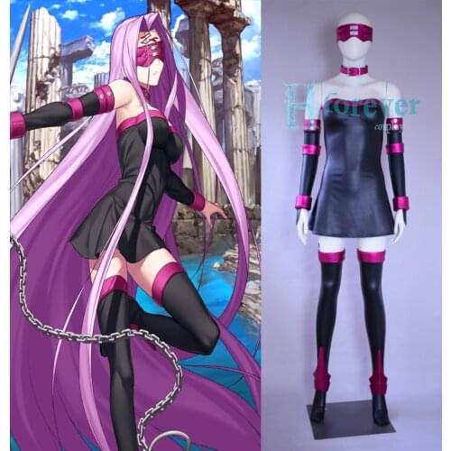 High Quality Fate/Grand Order Fate/unlimited codes Rider Medusa cosplay costume Tight leather Fate/stay night costume