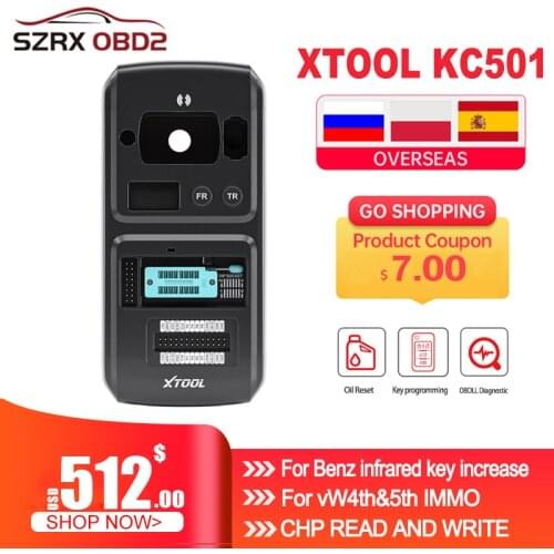 XTOOL KC501 Car Key & Chip Programmer Ecu Reader For Benz Infrared Key Write MCU/EEPROM Chip Work With X100 PAD3 A80 OBD2 Tool
