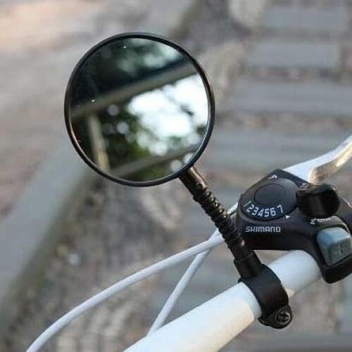 Cycling Bike Bicycle Rear Back View Mirror 360 Rotate Adjustable Handlebar Mirror with Reflector Safety Bike Riding Accessories