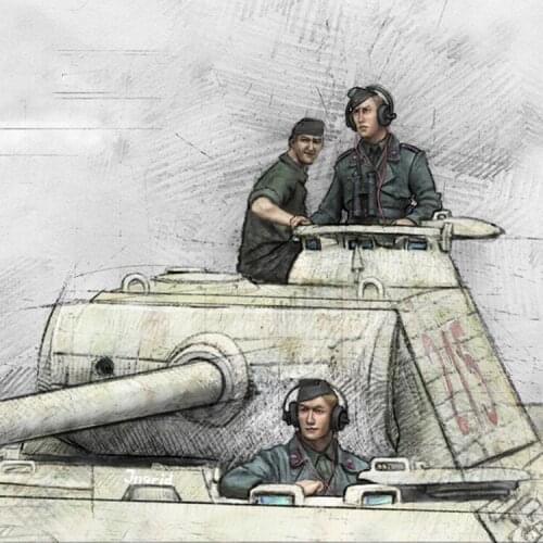 1/35 Tank Crew (3 Figures) Resin Figure Building Kit