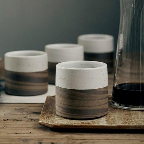 190ml Japanese Frosted Latte Cup American Concentrated Retro Ceramic Coffee Cup Simple Nordic Home Office Afternoon Tea Tea Set