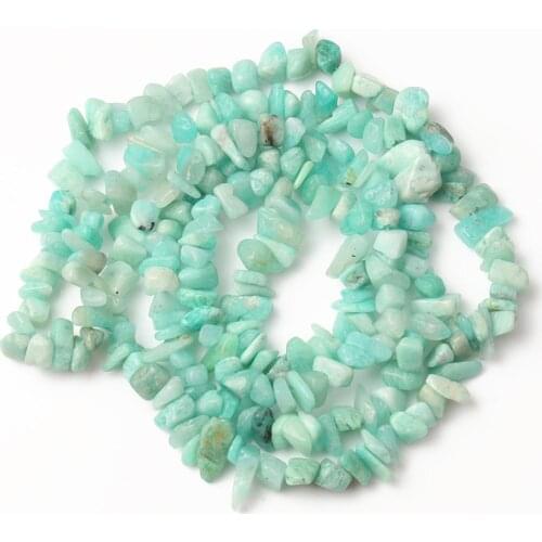5-8mm Natural Irregular Gravels Amazonite Stone Beads Loose Spacer Chips Beads for Jewelry Making DIY Necklace Bracelet Supplies
