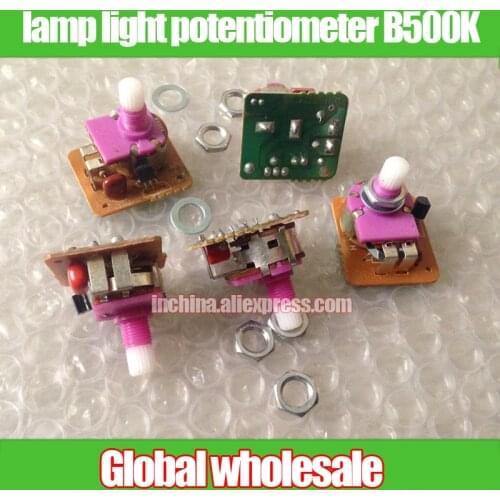 5pcs lamp light tone with switch potentiometer B500K / plate length 29MM width 26MM