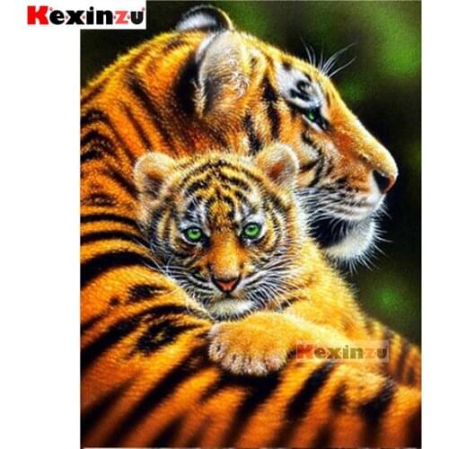 5D DIY Diamond Mosaic Icon Rhinestone Tiger Diamond Embroidery Full Square Drill Animals Diamond Painting Cross Stitch Hobbies