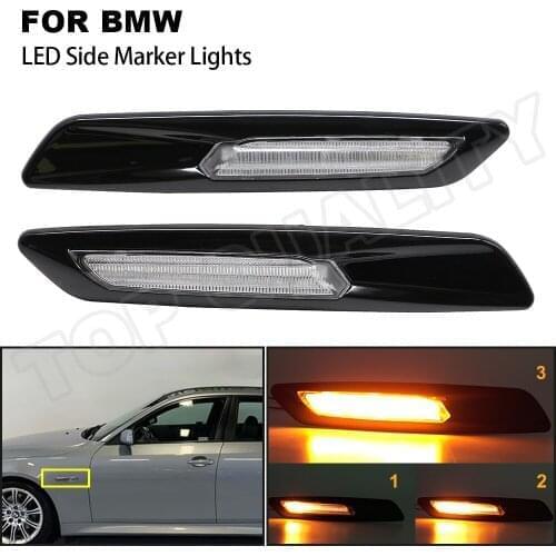 Car-styling Side Marker Flowing Light LED Turn Signal Light Lamp Indicator Dynamic Blinker For BMW E60 E61 E88 E90 E91 E92 E93