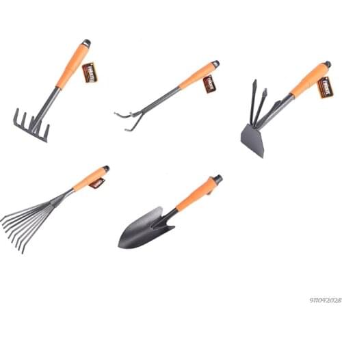 Free Ship Garden Hand Rake -5 Tines Metal Garden Cultivator Rake Small Tiller Tools with A3 Steel Heads for Planting wholesales