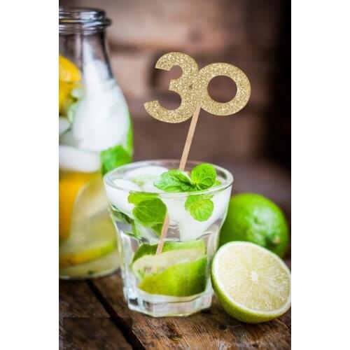 Glitter custom number stir sticks food skewers wedding Valentines Day Bridal Shower drink stirers birthday party decorations