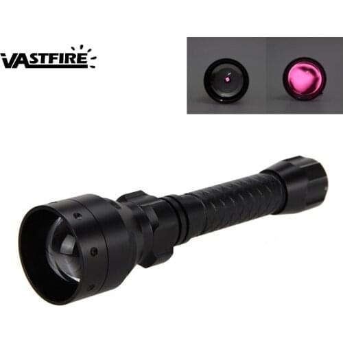 VastFire Zoomable Adjustable Infrared Torch Hunting Light Black 850nm IR Night Vision To be used with Night Vision Device