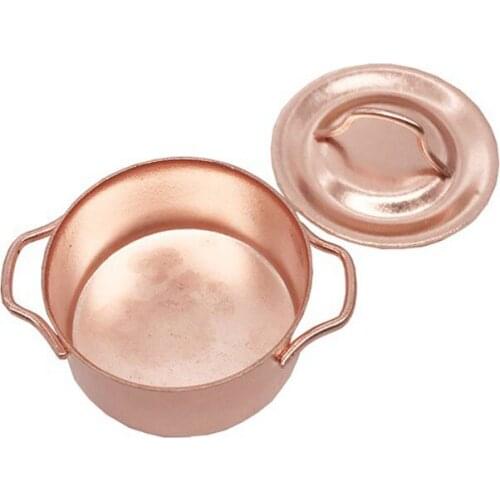 HIINST mini pan Copper Cooking Pan Pot 1/12 Dollhouse Miniature Kitchen Cookware Accessor z1224 20