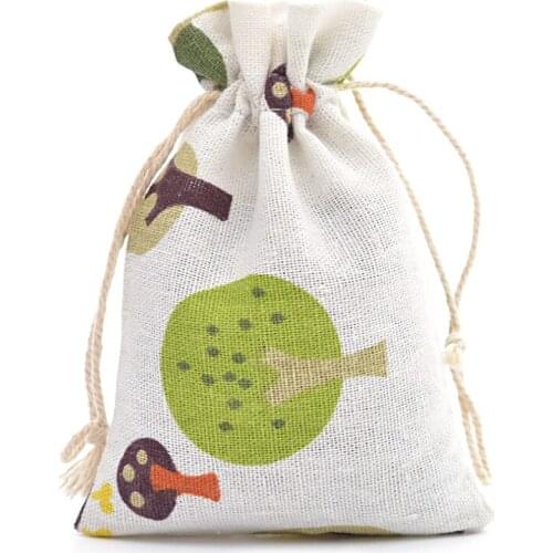 10pcs/lot Drawstring Cotton Jewellery Packaging Bag Pendant Accessory Storage Bag Wholesale Gift Candy Bags