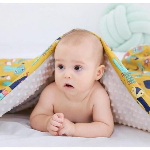 Cotton Cartoon Baby Blanket Swaddling Newborn Thermal Soft Fleece Blanket Winter Bedding Set Infant Bedding Swaddle Wrap 80X100