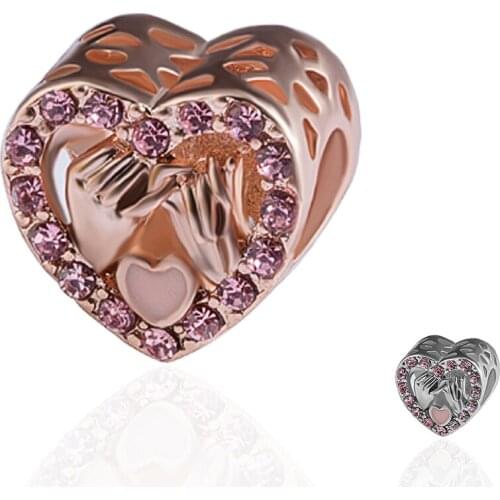 HPXmas Wholesale 5pcs/lot jewelry Making Cabochons for Needlework Heart Shape Bracelet DIY Charm Bracelet Accessories