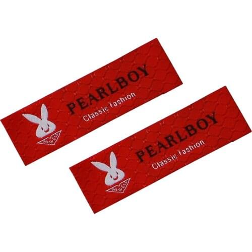 Customized Clothes Logo Labels For Sewing Name Brand Woven Label Custom Dress Embroidered Tags Shoes Fabric Tag Gift Label