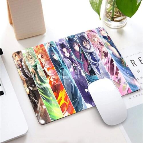 Kimetsu Popular Anime Waterproof Non-slip Lockedge Small Size Learning Gamer Mouse Pad Gaming AccessoriesLaptop Keyboard Mat