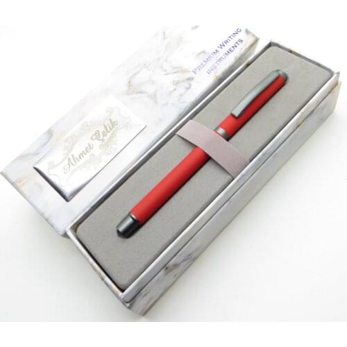 Wings Marble R175 Pastel Red Roller Pen | İsme Special Pen | Gift Pen
