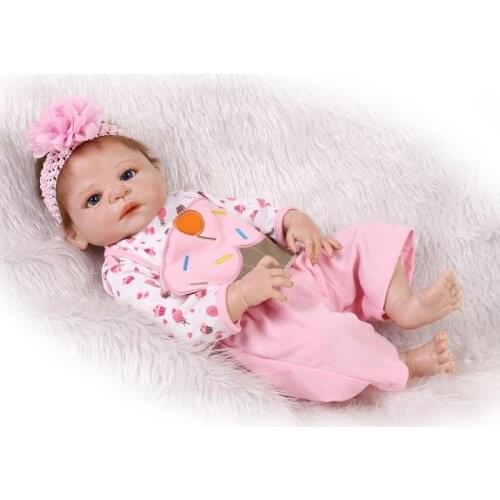 57CM bebe doll reborn Full Body Silicone Reborn babies Realistic Baby-reborn boneca Handmade Baby Girl Doll Gifts For Kids